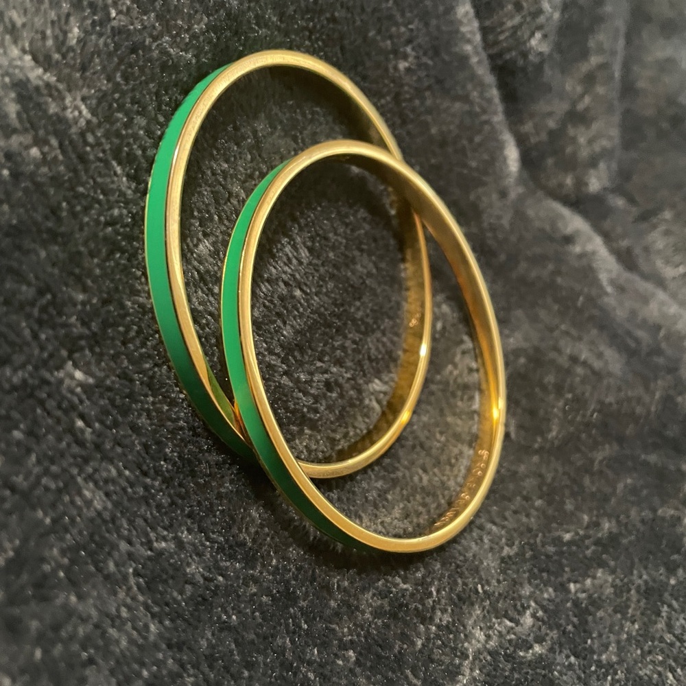 COPY - Kate spade green and gold bangle stroke of luck